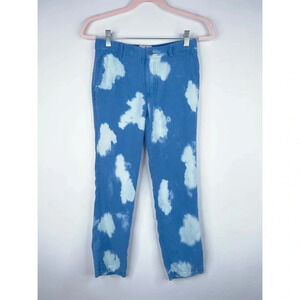 La Miniatura Tie Dye Blue Pants Clouds Colorful Modal Kids Size 8